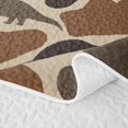 thumbnail image 5 of meiyoeat Dino Camo Twin Quilt Set for Boys, Dinosaur Print Twin Coverlet Set for Women, Green, 2 Pieces, 5 of 7