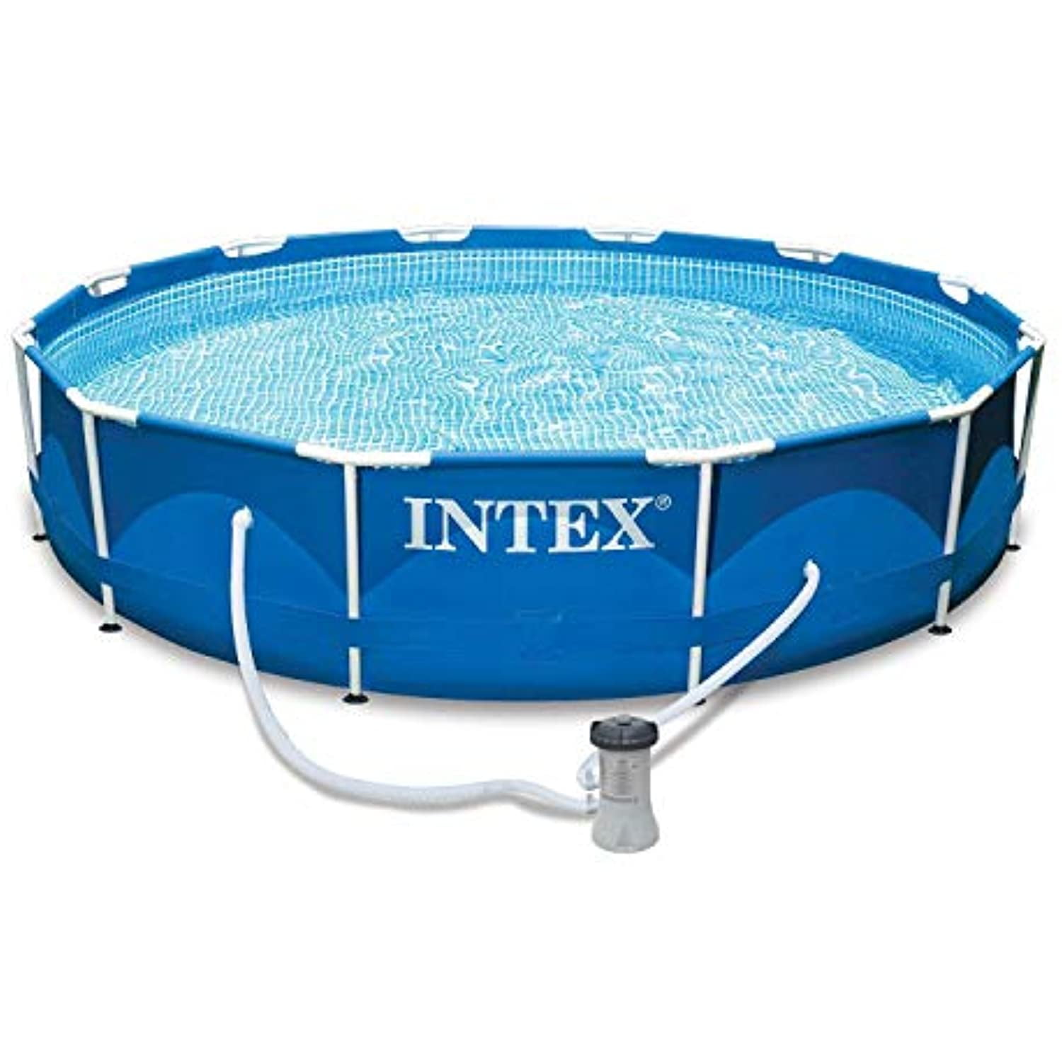 Intex 12 Ft x 30 Inches Metal Frame Set Above Ground Pool with Filter & - Walmart.com