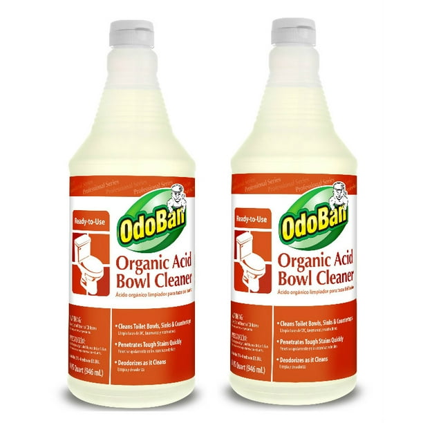 OdoBan Professional Cleaning Organic Acid Toilet Bowl Cleaner, 32 oz 2Pack