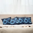 thumbnail image 7 of Ambesonne Modern Throw Pillow Cover 4 Pack, Numbers, 24", Dark Blue Pale Blue, 7 of 7