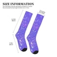 thumbnail image 5 of Bixox Purple Glitter Print Compression Socks,Compression Socks Women & Men Circulation for Medical,Running,Athletic, 5 of 7