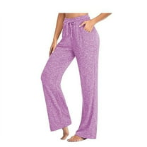 GERsome Womens Wide Leg Pants Casual Loose Yoga Sweatpants Comfy Lounge Pajama Flowy Pants Pockets