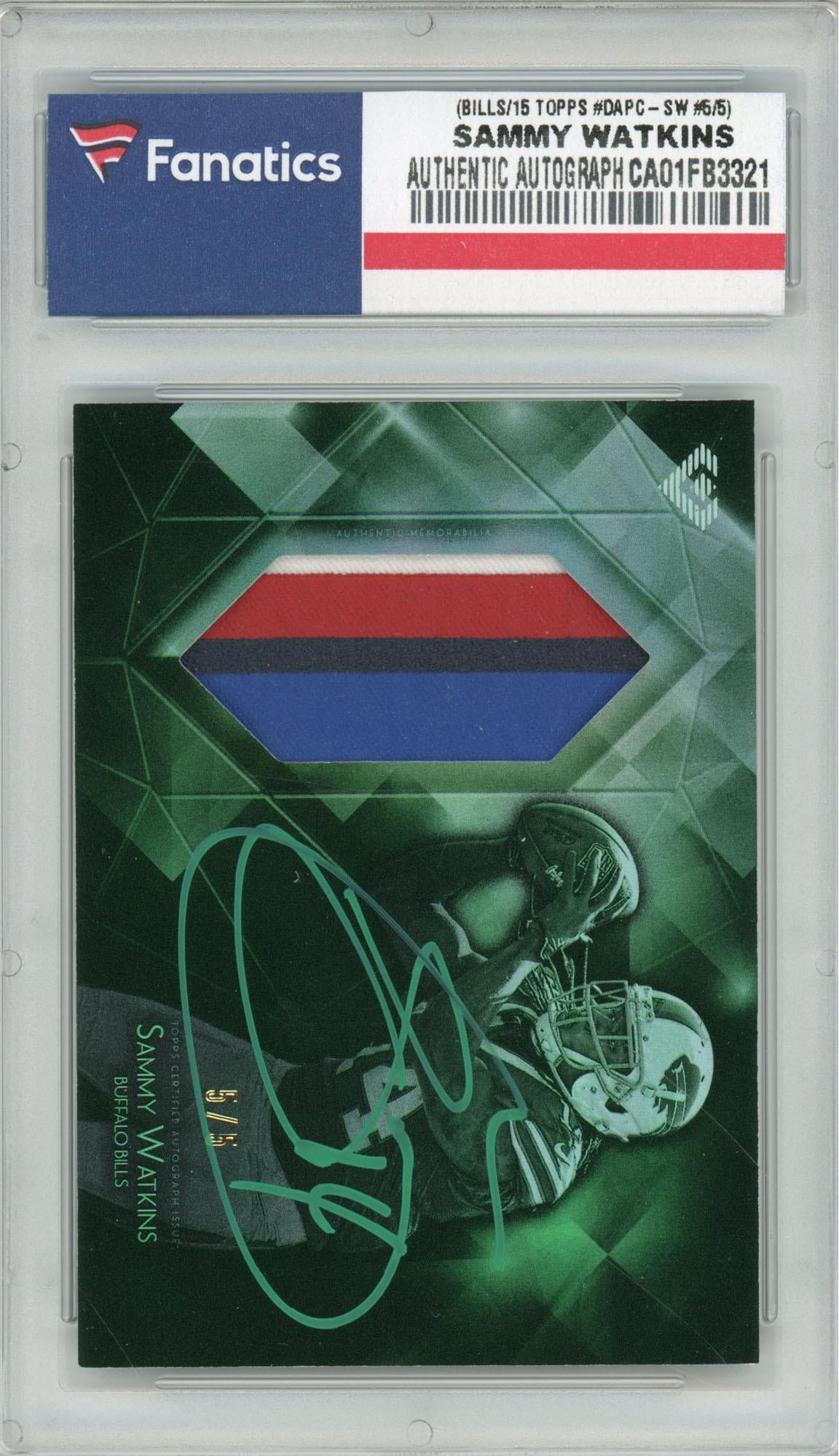 Fanatics Authentic Sammy Watkins Buffalo Bills Autographed 2015 Topps