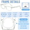 thumbnail image 3 of WEMOOTANTS 3 Packs 5.0 Reading Glasses for Men Rectangle Clear Readers 1.0 1.25 1.5 1.75 2.0 2.25 2.5 2.75 3.0 3.5 4.0 5.0 6.0, 3 of 6