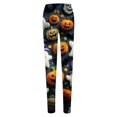 thumbnail image 4 of Compression Leggings for Women Autumn And Winter Artistic Printed Soft Stretchy Pants Green Fitness Clothing L, 4 of 5