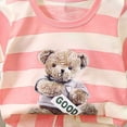 thumbnail image 5 of KPOPLK Toddler Baby Girls Clothes 0 3 6 9 12 18 Months 2T 3T 4T T-shirt + Linen Shorts Cute Summer 2Pcs Outfits Set(12-18 Months,Pink), 5 of 5