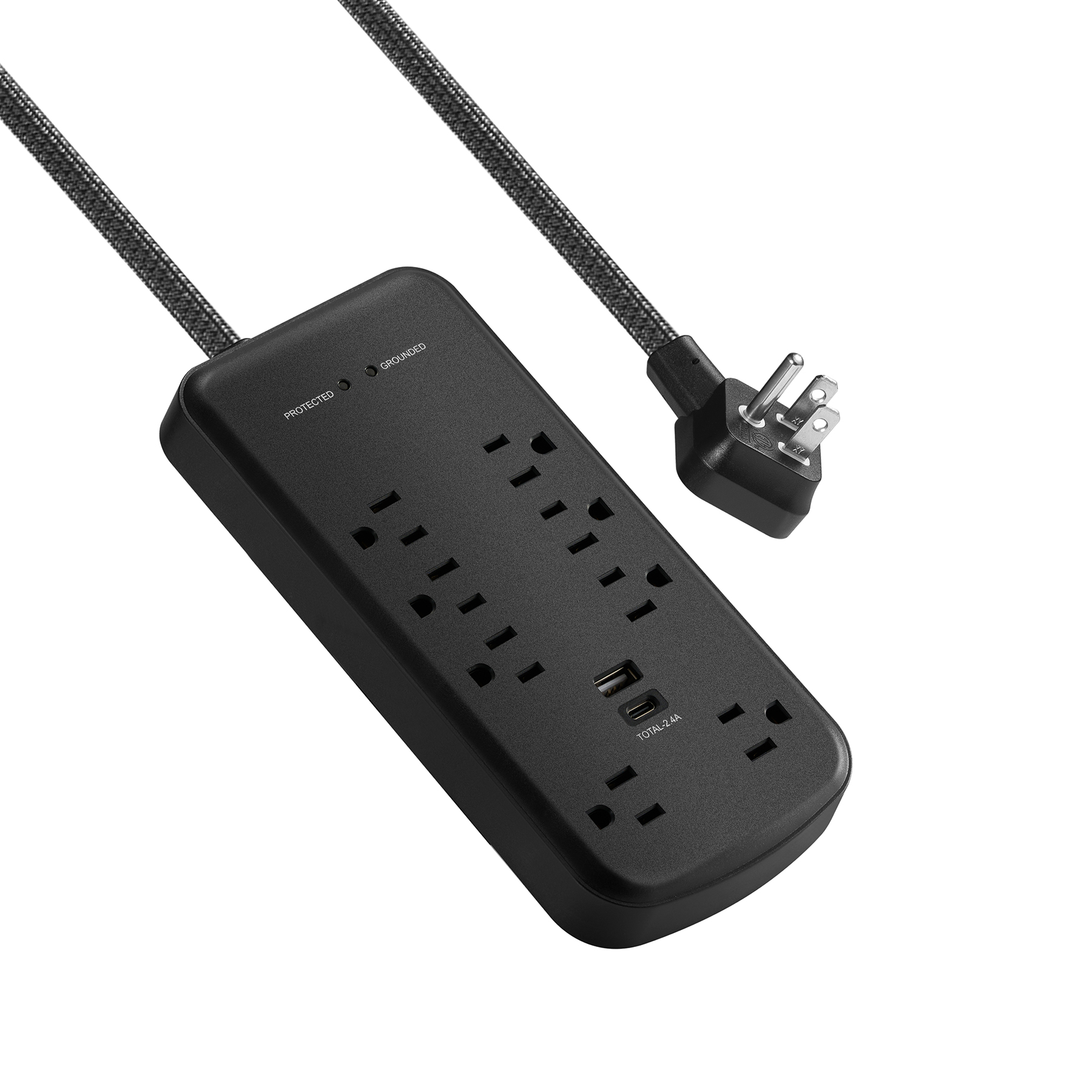 Hyper Tough Surge Protector Power Strip, 8 Outlets, USB Ports photo 2