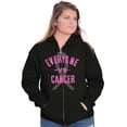 thumbnail image 4 of Battle Breast Cancer BCA Awareness Zip Hoodie Sweatshirt Women Brisco Brands S, 4 of 6