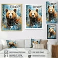 thumbnail image 4 of Designart "Abstract Representation Of Bear Environment" Animals Bear Picture Framed Canvas Art Print, 4 of 5
