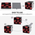 thumbnail image 4 of Set of 6 Collapsible Oxford Fabric Storage Cubes with Handles, Foldable Closet Organizer Bins for Clothes, Toys, Shelves, Home & Kitchen Kiss Me Loud, 4 of 7