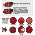 thumbnail image 2 of European Leather Works Rustic Heavy Duty Full Grain Leather Belt for Men - Size 1.53.8 cm Wide & 32" to 46" Length, 2 of 9