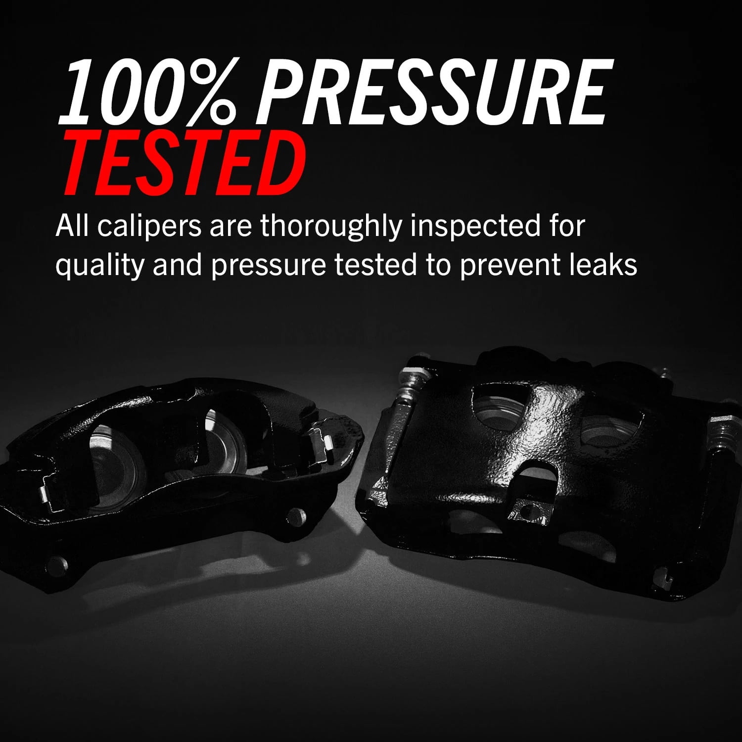 Power Stop Front Pair of Black Powder Coated Calipers S4860BLK
