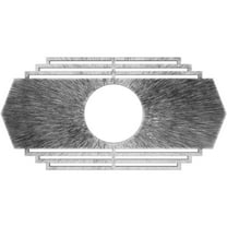 40"W x 20"H x 10 1/2"ID x 1"P Chrysler Architectural Grade PVC Pierced Ceiling Medallion, Antiqued Silver
