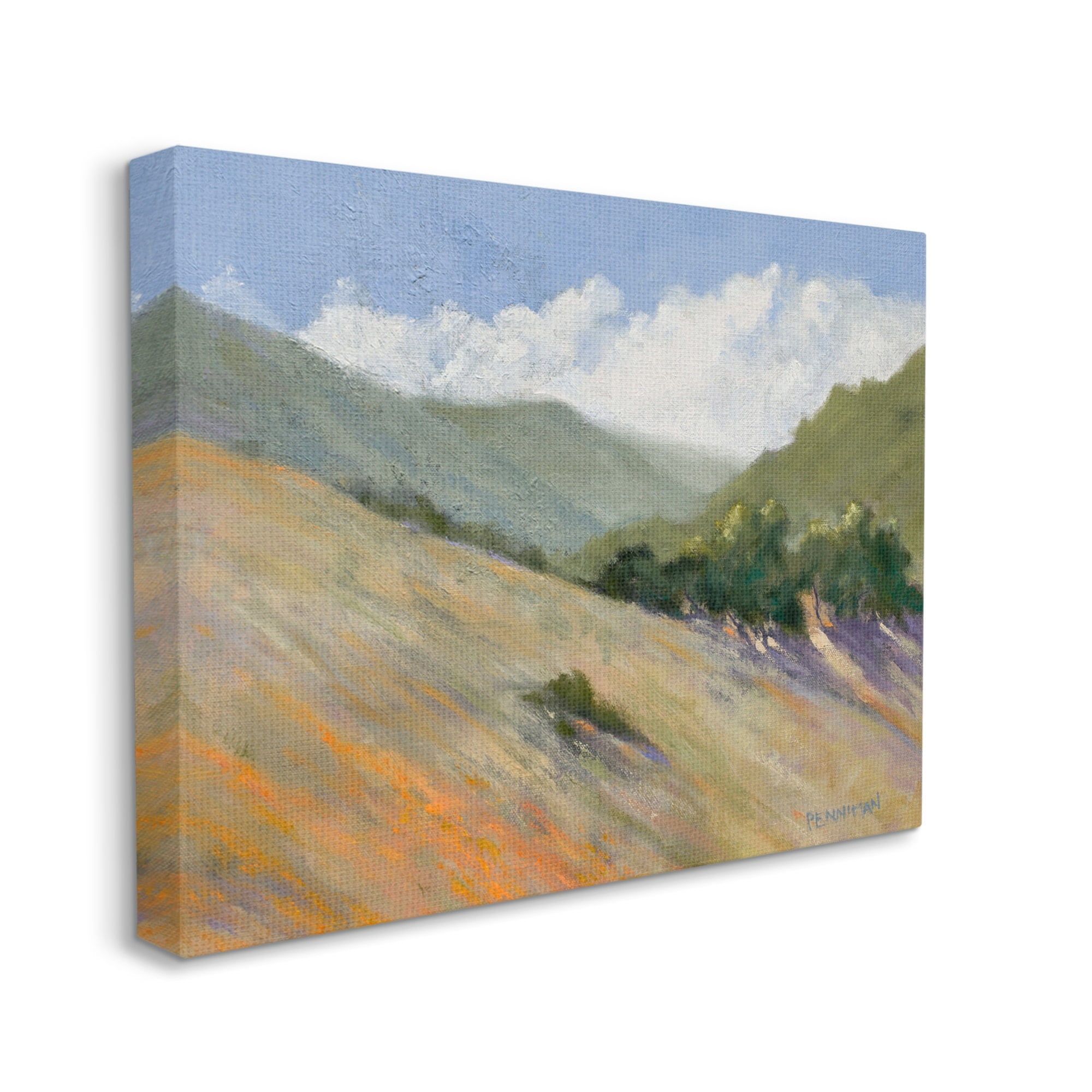 Stupell Sloped Nature Modern Landscape Landscape Painting Gallery Wrapped Canvas Print Wall Art
