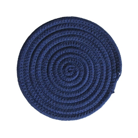 

round Place Mats Indoor Dining Washable Teal Napkins for Dining Table 18cm Cotton Insulation Mat Meal Mat Woven Scalding Table Mat Bowl Mat Simple Pot Mat Cotton Insulation Mat Table And Place Mat Set
