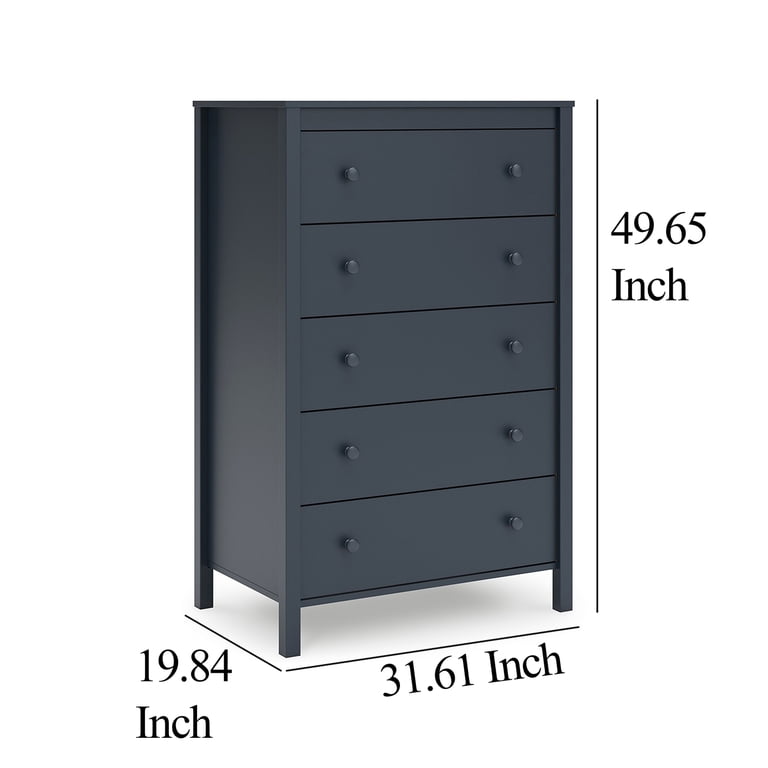 Benjara BM327905 Cian Tall Dresser Chest - 5 Drawers - Knobs - Navy Blue Wood - 50 in. - Walmart.com Benjara BM327905 Cian Tall Dresser Chest - 5 Drawers - Knobs - Navy Blue Wood - 50 in. - Walmart.com