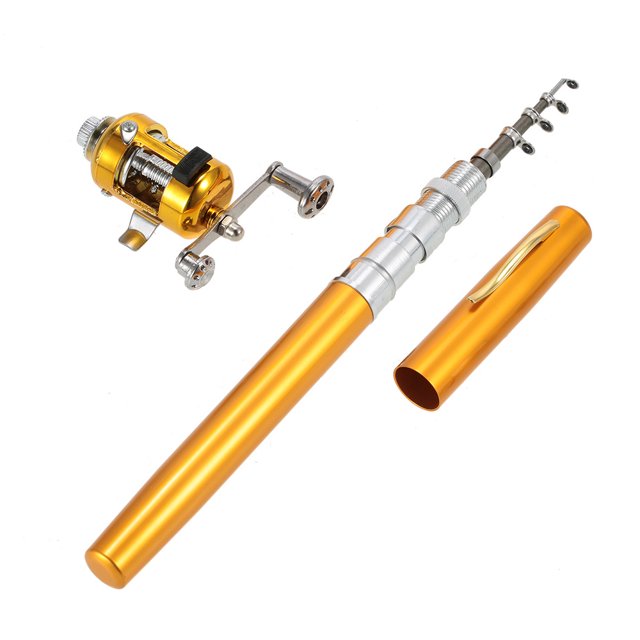 Fishing Rod Reel Combo Kit Set Mini Telescopic Portable Pocket