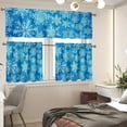 thumbnail image 4 of Snowflake Kitchen Curtains 3 Pcs Short Farmhouse Kitchen Curtains and Valances Set Bathroom Window Curtains, 4 of 5