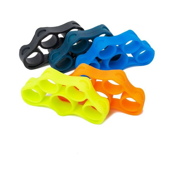 Pack of 5 Silicone Expander Power Gripper Strength for Guitar Piano Grip Portable Trainer Strengthener Resistance Band Training Accessories