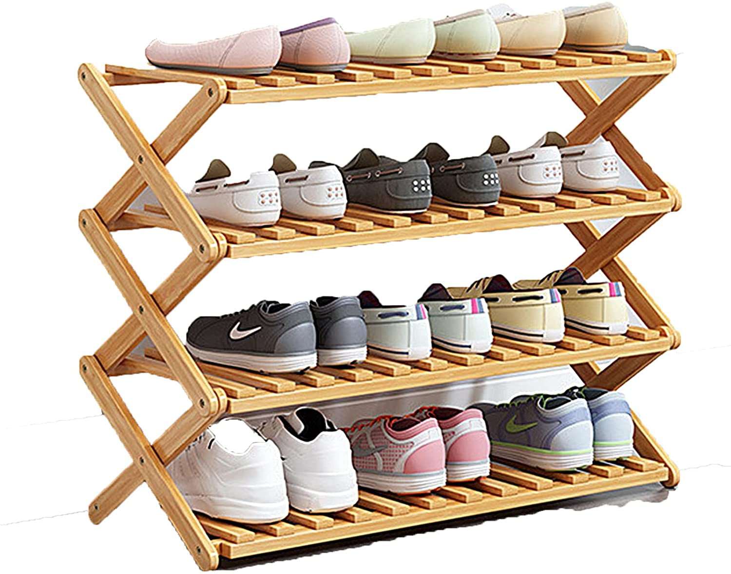 Relaxdays Metal Shoe Rack 5 Tier Stackable Expandable Shoe Rack Height 90 x  70 x 26 cm Holds up to 15 Pairs of Shoes White : Amazon.de: Home & Kitchen