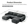 thumbnail image 6 of Homefun U-Shaped Boneless Sofa Modular with Chaise Free Combination High Density Sponge Deep Seat Design For Home Theater,Dark Grey, 6 of 12