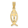 thumbnail image 4 of FJC Finejewelers 14 kt Yellow Gold Ichthus Fish Charm 25 x 8 mm, 4 of 6