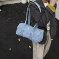 thumbnail image 3 of HUISZJ Denim Shoulder Bag, Adjustable Strap Underarm Bag, Women Fashion Crossbody Bag for Work Shopping Travel College (Blue), 3 of 10