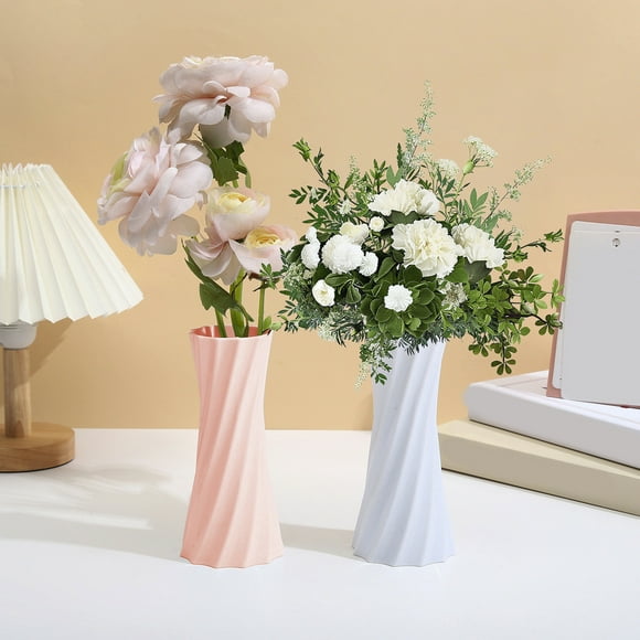Up to 60% off Gifts Sentmoon Modern Plastic Flower Vase Stylish Home Decor for Bookshelf Mantel Table Fireplace Coffee Table Living Room Decoration Accent Piece Hot Savings & Everyday Bargains