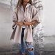 thumbnail image 2 of Nueva chaqueta de capa de una pieza con solapa de otoño e invierno para mujer, cárdigan informal holgado con manga Dolman a la moda para mujer, capa con capucha, 2 of 5