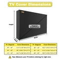 thumbnail image 2 of KANCOKIT 48"-50" Outside TV Cover, Waterproof TV Cover With Zipper, 360° Protection for Outside Flat Screen Televisions with Mounts and Stands， Black, 2 of 7