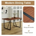 thumbnail image 4 of JUFU 55'' Dining Table for 4-6, Wood Kitchen Table with Metal Legs, Dinner Table for 4-6 for Home Dining Room Living Room,Office, reception room, 4 of 11