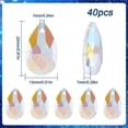 thumbnail image 2 of 1 Box 40pcs Tear Drop Crystal Beads Faceted Teardrop Charms Transparent Clear Lampwork Glasses Tear Drops Loose Bead for Jewelry Making Beading Crafting Suncatcher Bracelets DIY Decors DIY, 2 of 6