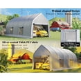 thumbnail image 2 of Jocisland 12x30 ft Carport with Galvanized Frame for Car, Roll-Up Doors, Heavy Duty Outdoor Canopy, 2 of 8