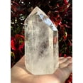 thumbnail image 4 of Premium Clear Quartz Obelisk, Standing Polished Clear Quartz Point (22-23 oz), 4 of 9