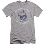Jurassic Park My Vision Premium Canvas Adult Slim Fit 30/1 T-Shirt Athletic Heather