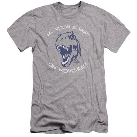 Jurassic Park My Vision Premium Canvas Adult Slim Fit 30/1 T-Shirt Athletic Heather