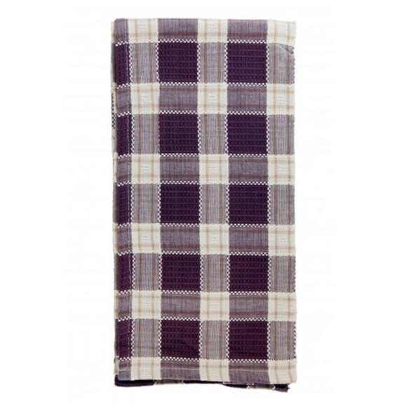 Mr. MJs Trading AG-30228S-4 Tea Towels, Purple Check - Set of 4