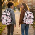 thumbnail image 3 of Chririnla Water Resistant Kids Backpack for School Travel, 600D Polyester Lightweight Book Bag, Pink Cat Paw Pattern, 3 of 10