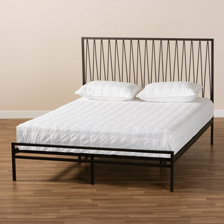 Baxton Studio Jeanette Modern and Contemporary Black Bronze Finished Metal Queen Size Platform Bed Baxton Studio Jeanette Modern and Contemporary Black Bronze Finished Metal Queen Size Platform Bed
