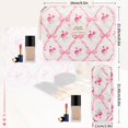 thumbnail image 2 of Bolsa de maquillaje Gosect, organizador de artículos de tocador de viaje de algodón con estampado floral, 2 of 6