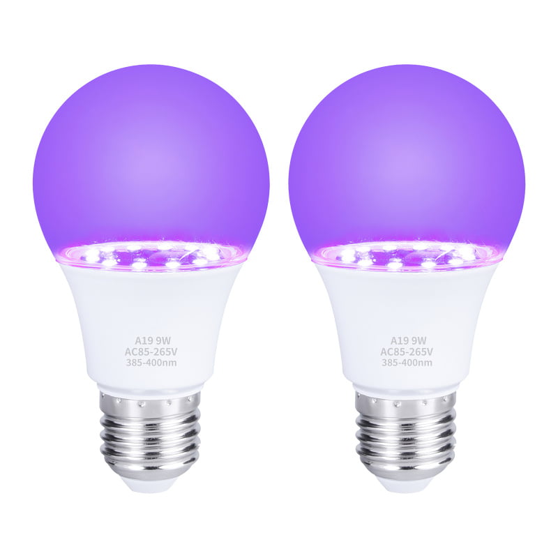 7 Watts UV Ultraviolet 400nm 12... Filament Style A19 LED Black Light Bulb 