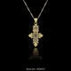 thumbnail image 1 of Colgante de cruz de Etiopía Yashi dorado unisex, 1 of 4