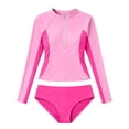 thumbnail image 4 of Tiijoy Girls Long Sleeve Rash Guard 2-Piece Swimsuit UPF 50+ Surfing Suit Bathing Suit, 4 of 4