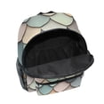 thumbnail image 6 of FORMRS School Backpack with Front Zippered Pocket 12" Student Travel Daypack, Green Art Pattern, 6 of 6