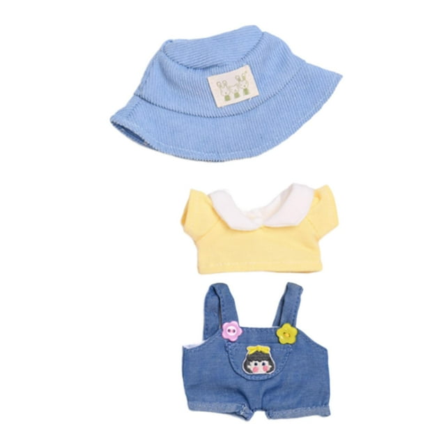 Ropa Para Muñecas De Peluche De 15 Cm. Vístete Con Sombrero. Ropa Para Muñecas De Moda DIY. Estilo E