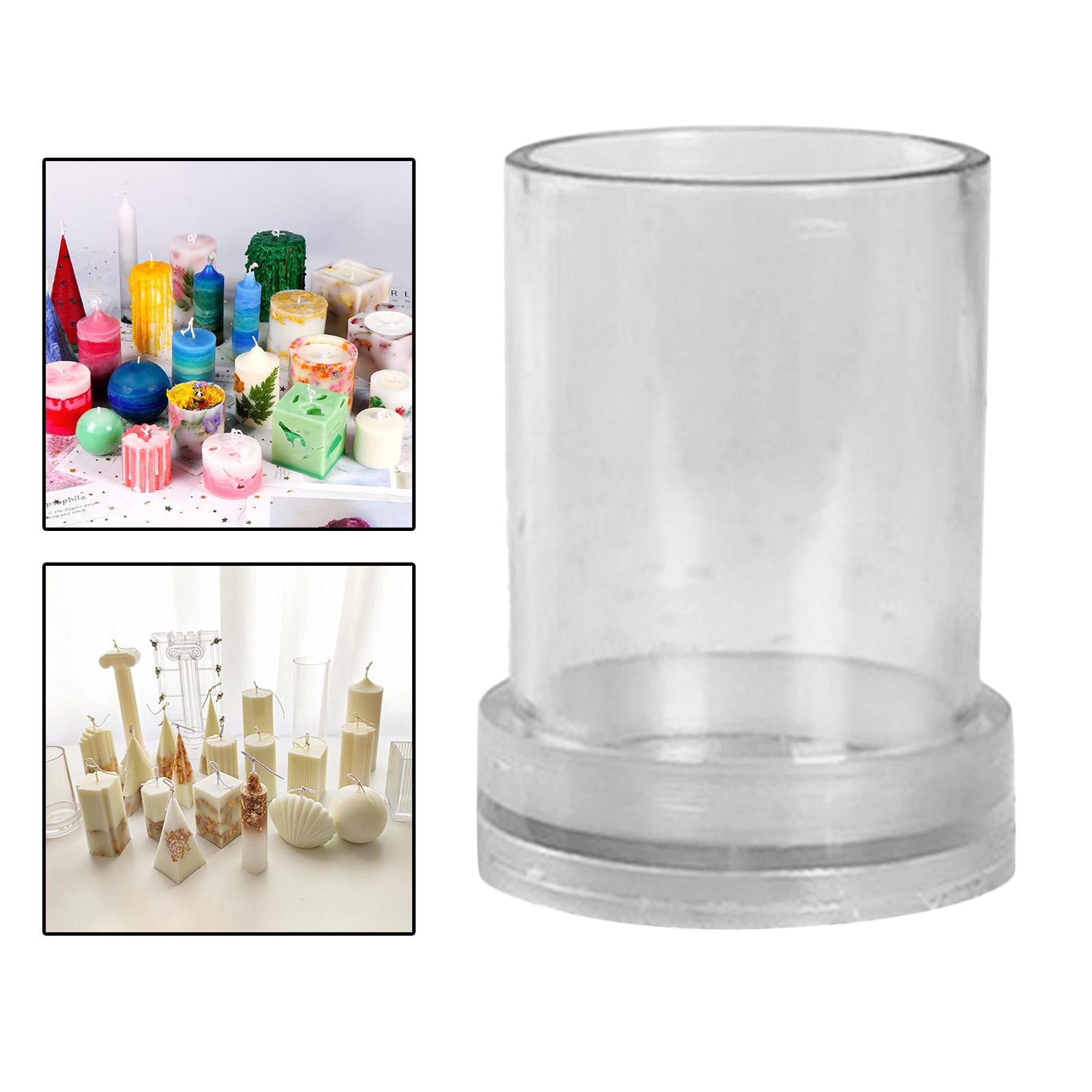 FVDPWYE 2 Pieces Plastic Candle Mold for Candle Making Candle Making Molds DIY Soap