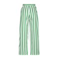thumbnail image 4 of LEBONYARD Women's Plus Size Jegging,Pants for Women Flowy Casual Drawstring Waist Wide Leg,Women's Summer High Waisted Wide Leg Pants Stripe Matching Yoga Gym Long Pants Green XXL, 4 of 5