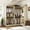 Beige Oak, variant on Homieasy Corner Closet Organizer 2-Piece Set, 72''L x 36''W L Shaped Closet System with 4 Hanging Rods and Storage Shelves, Storage Tower for Closet, Bedroom, Black