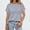 B452 Gray summer tops for women clearance under $5, variant on Cagogo Women Casual Blouses Summer Spring Tops Under $5 Short Sleeve Cotton Crewneck Soft Solid Color Plain T-Shirts Night Out White Tees Clothes