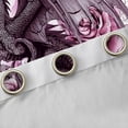 thumbnail image 4 of Erosebridal Teens Magical Dragon Black Out Curtains,Boys Girls Chic Floral Roses Curtains Pack of 2 (42x63 Each),Black Pink, 4 of 6